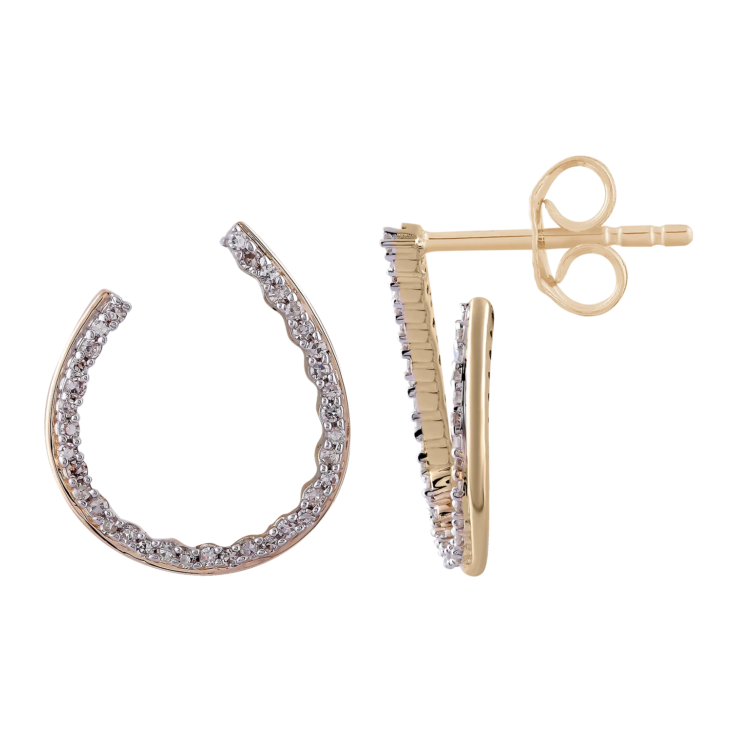 0.33ct Diamond Earrings In 9Ct Yellow Gold