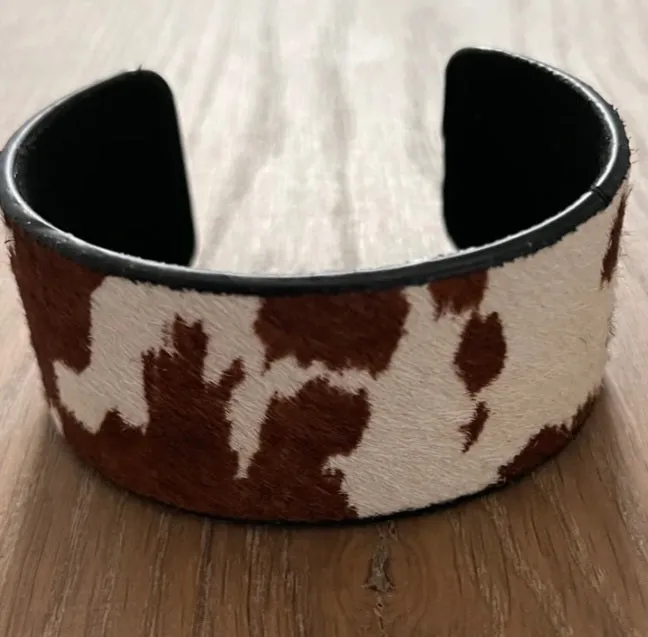 Cowhide Cuff  Bracelet