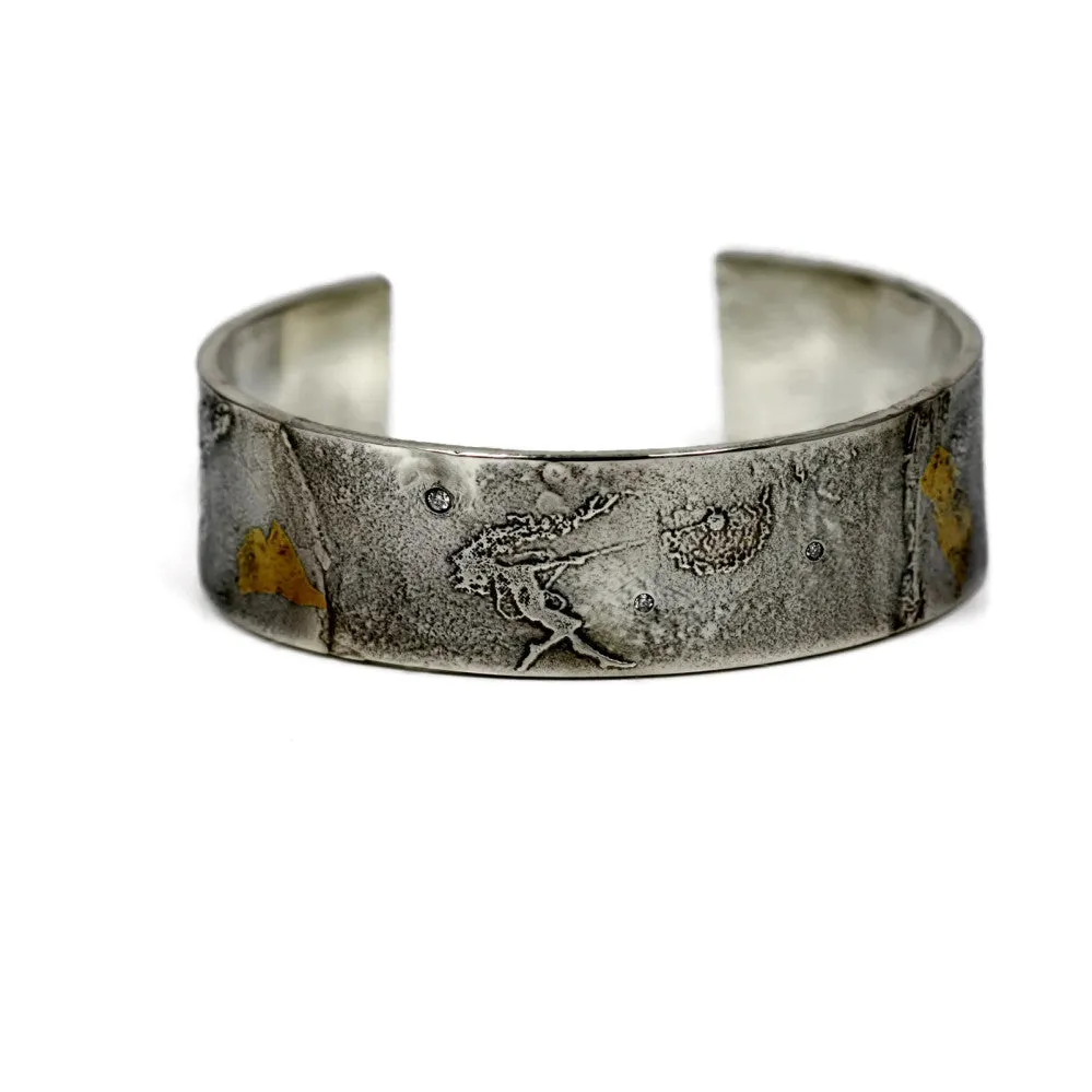 Dancing with Dandelions Diamond Open Fairy Bangle