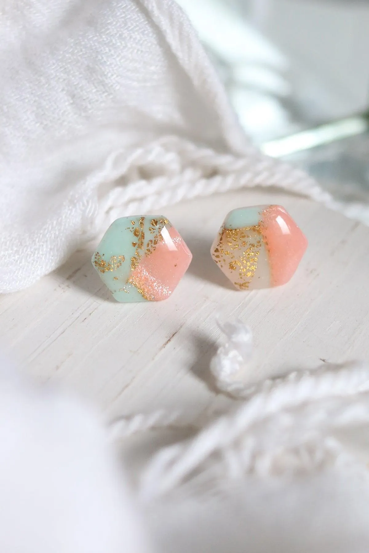 Fluoro Stud Earrings