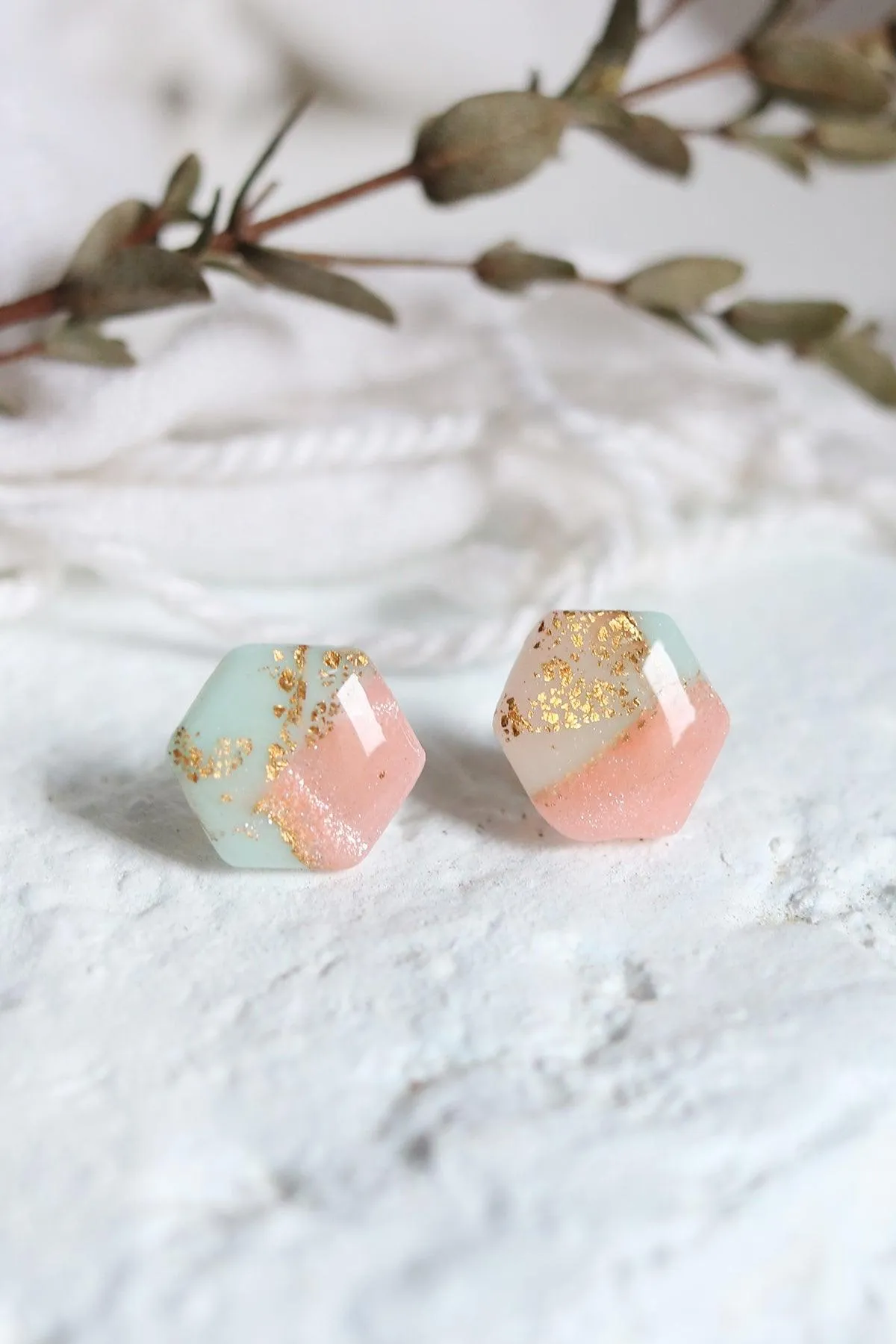 Fluoro Stud Earrings