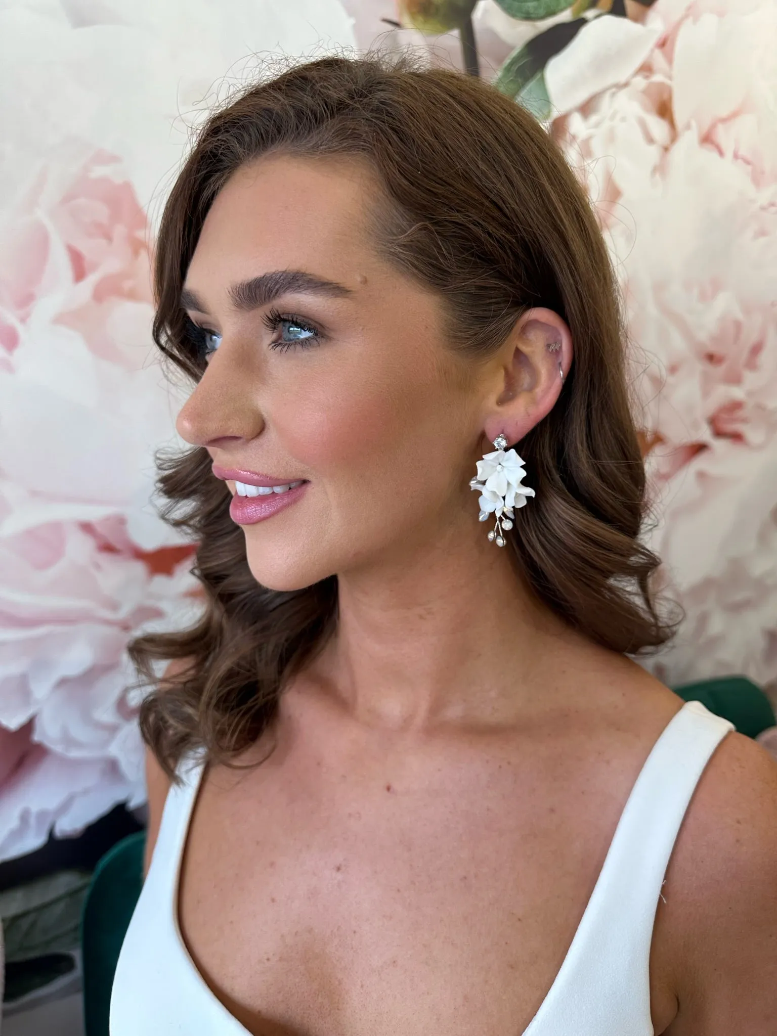 Gardenia Delicate Drop Earrings