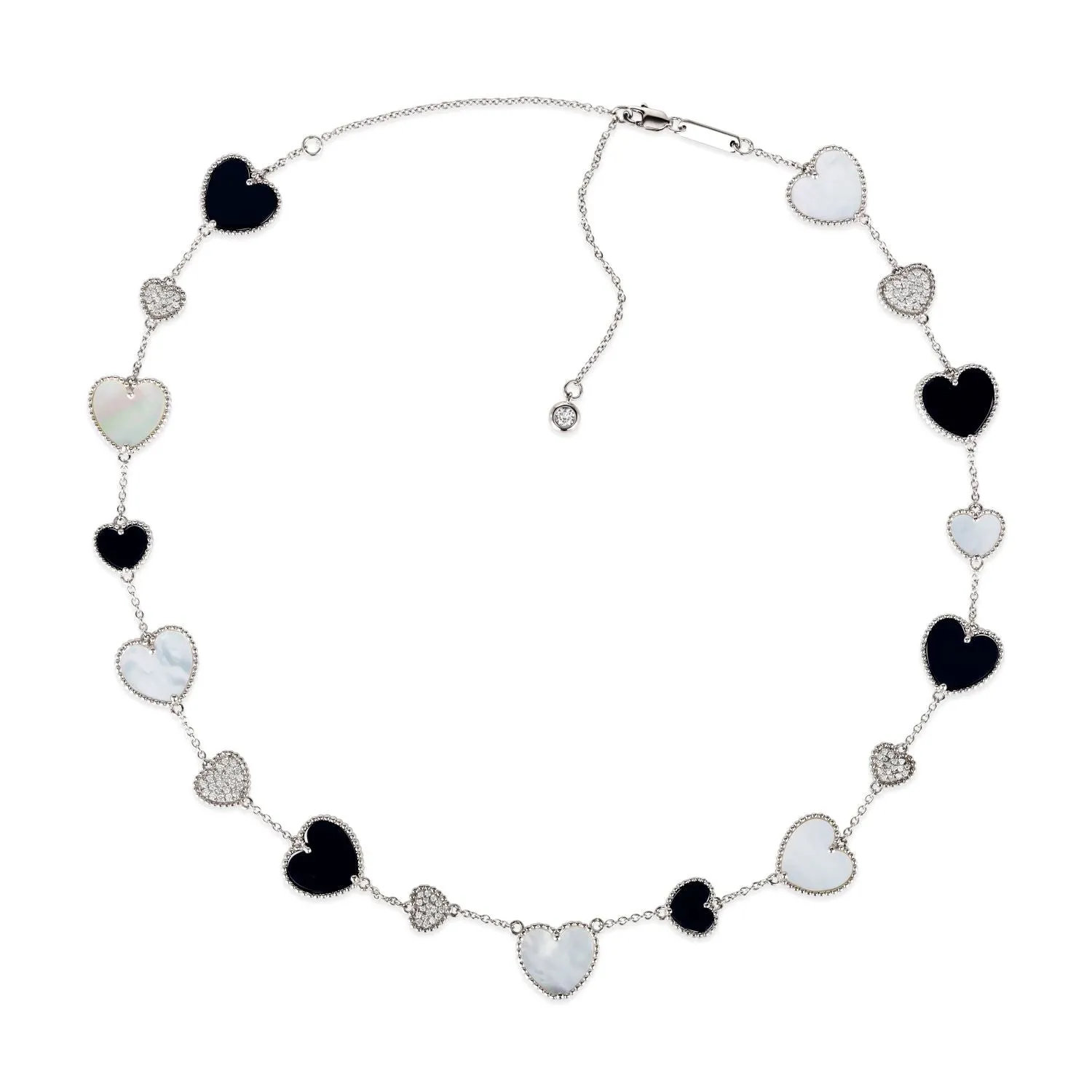 Gem Inlay Motif Necklace
