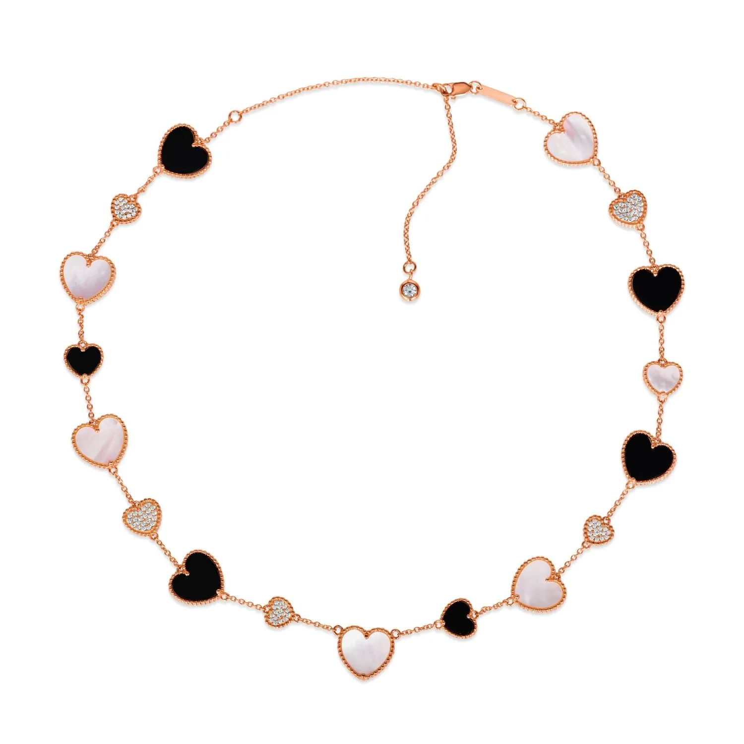 Gem Inlay Motif Necklace
