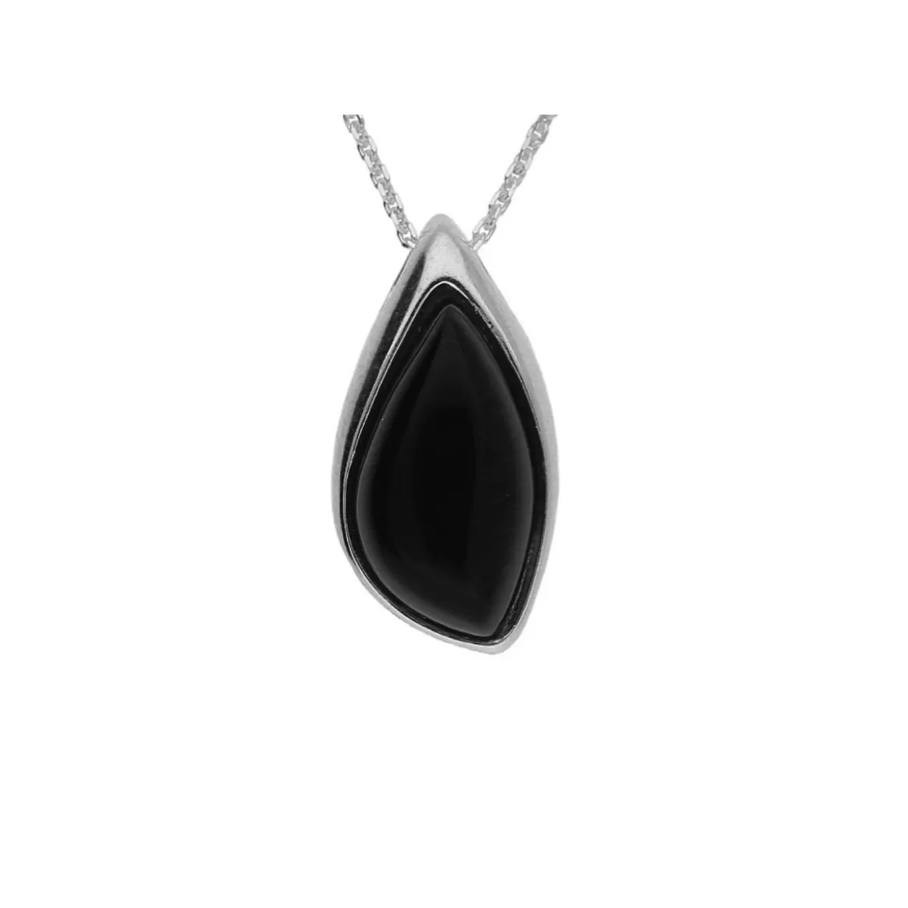 MILENA Elegant Necklace Onyx and Silver