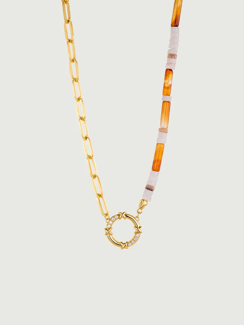 Red Onyx Aventurine Paperclip Chain