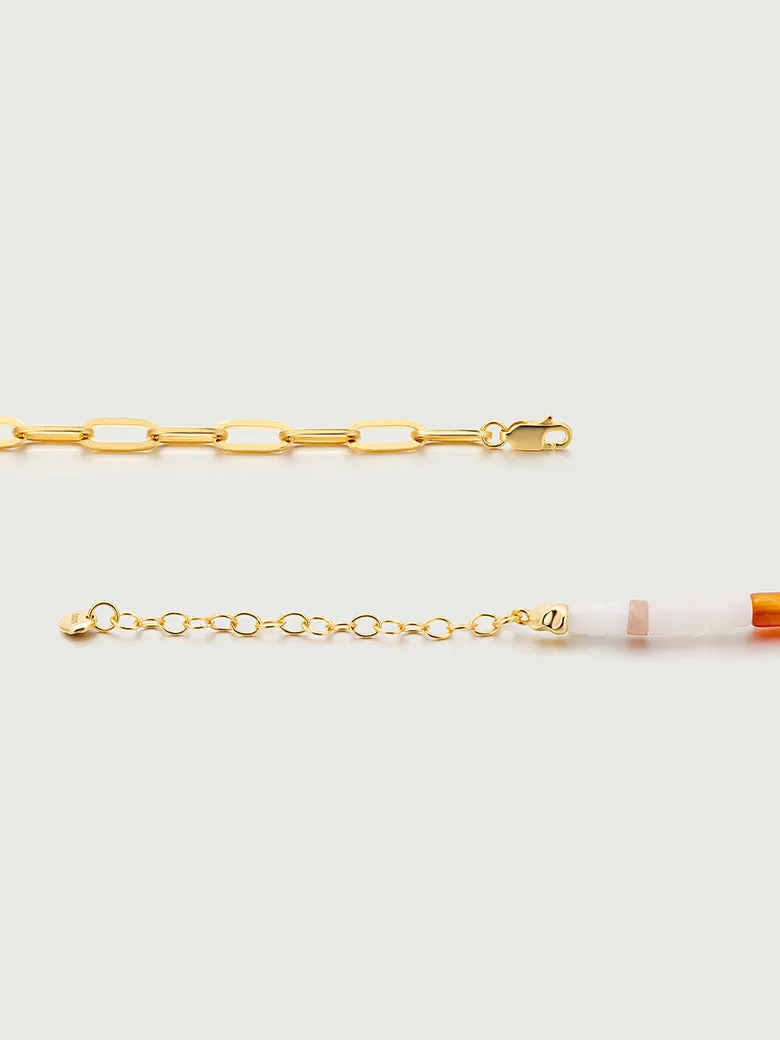 Red Onyx Aventurine Paperclip Chain