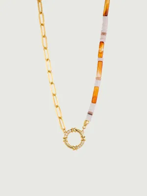 Red Onyx Aventurine Paperclip Chain