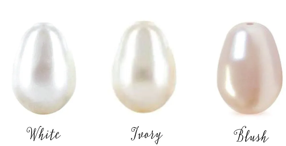 STEPHANIE Teardrop Pearl Bridal Earrings