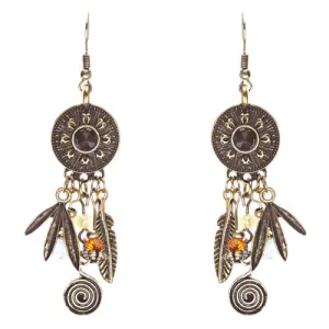 Tribal Fashion Captivating Long Drop Glass Beads Dangle Earrings E825 Multi